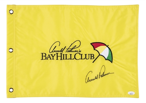 Arnold Palmer Bay Hill Club Signed Pin Flag (JSA)